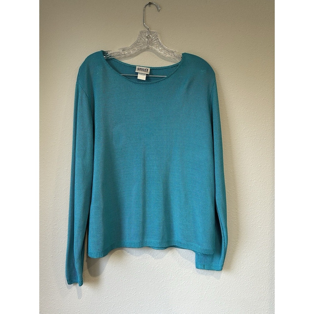 Vintage Chico's Design sweater size S/M Aqua Green